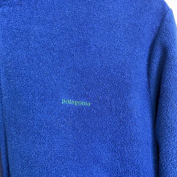 Vtg Patagonia Mens Capilene 1/4 Zip Long Sleeve Pullover M Blue Fleece Outdoors - Picture 7 of 9